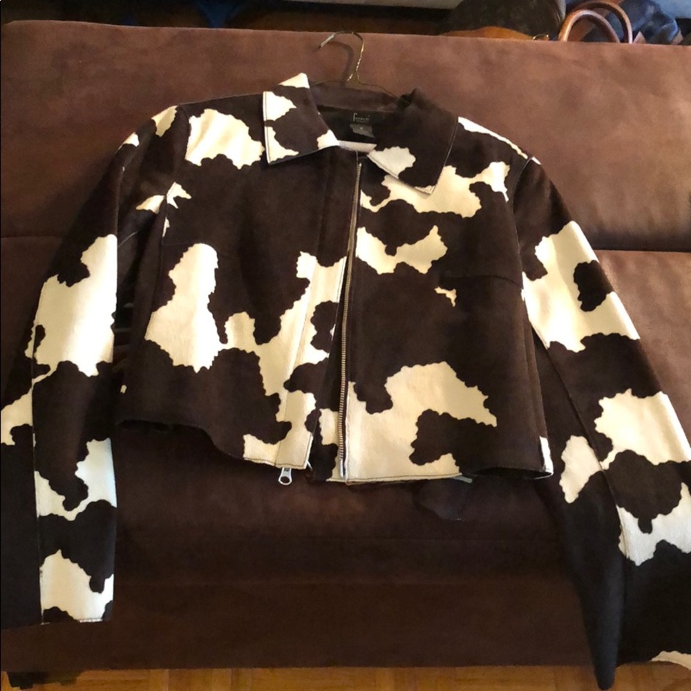 Cow print jacket